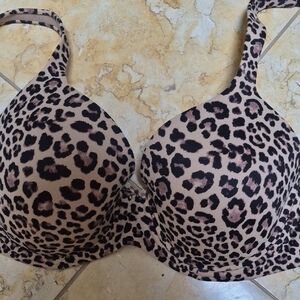 Soma Leopard Print Bra - Black and Tan